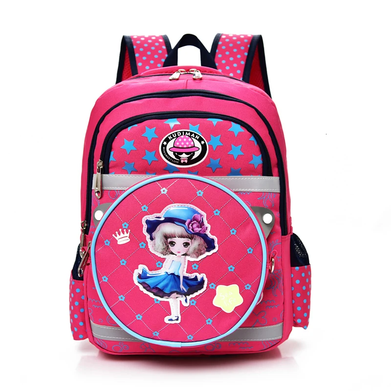 European and American cartoon car printing school bags For teens Boys girls Cute princess backpacks Nylon school backpack