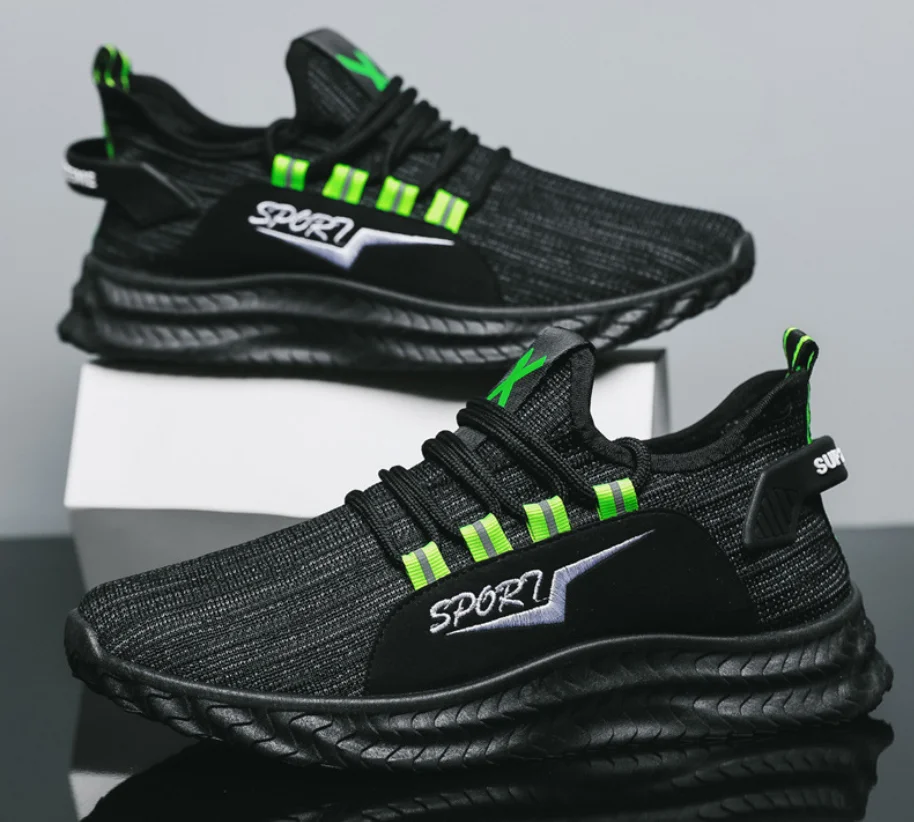 

Spring Autumn Men Shoes Beathable Air Mesh Men Casual Shoes Lace Up Sock Shoes Men Lightweight Sneakers