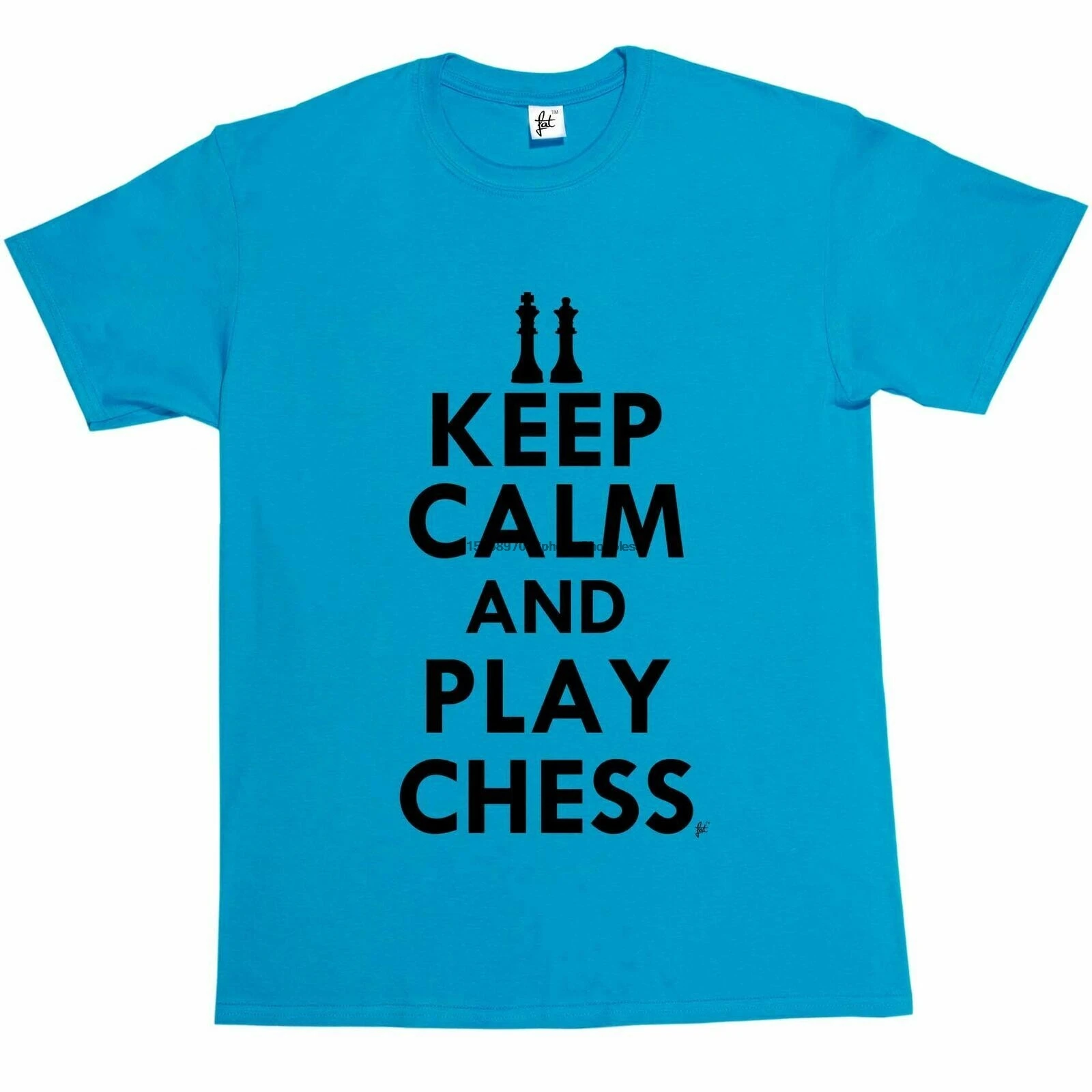 Мужская Футболка Keep Calm & Play в шахматы король Королева|Мужские футболки| |