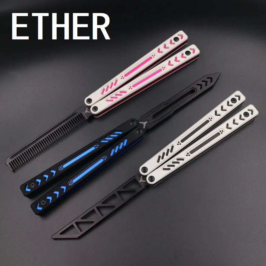 Высококачественный Учебный нож бабочка Ether G10 с алюминиевой ручкой ЧПУ втулка