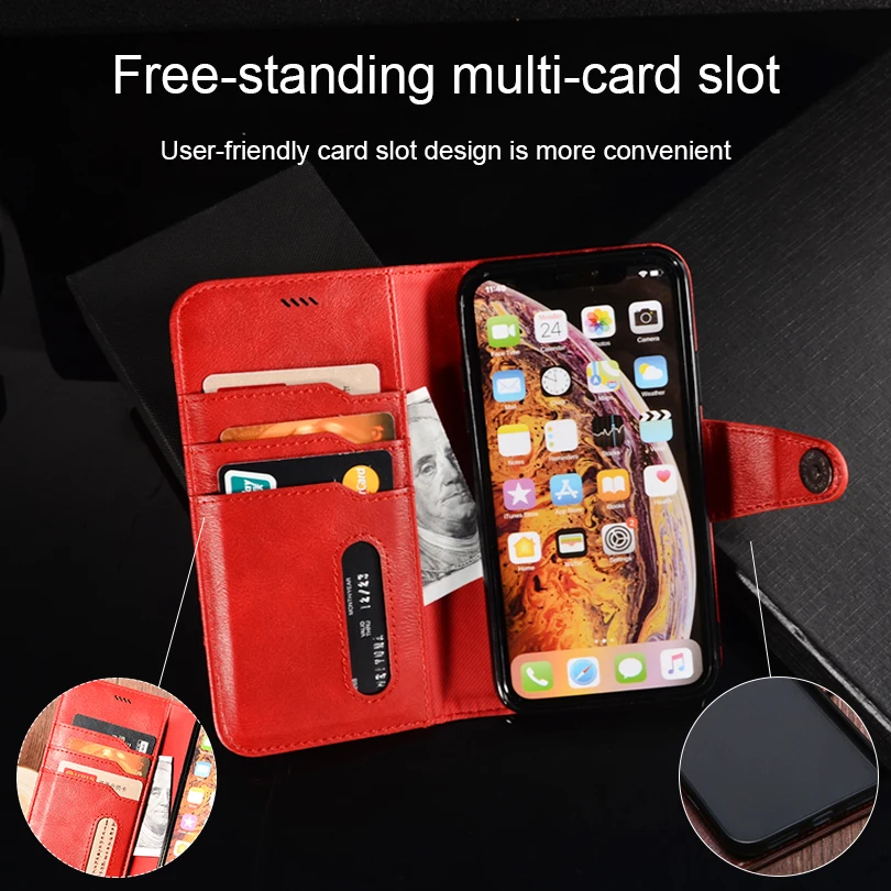 Кожаный флип-чехол для телефона LG G7 thinQ задняя крышка-книжка противоударный