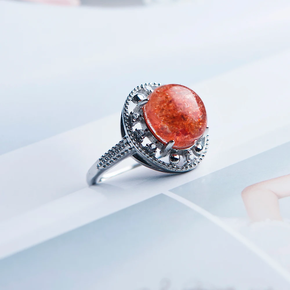 Натуральные кварцевые бусины Lepidocrocite регулируемое кольцо красный Super Seven