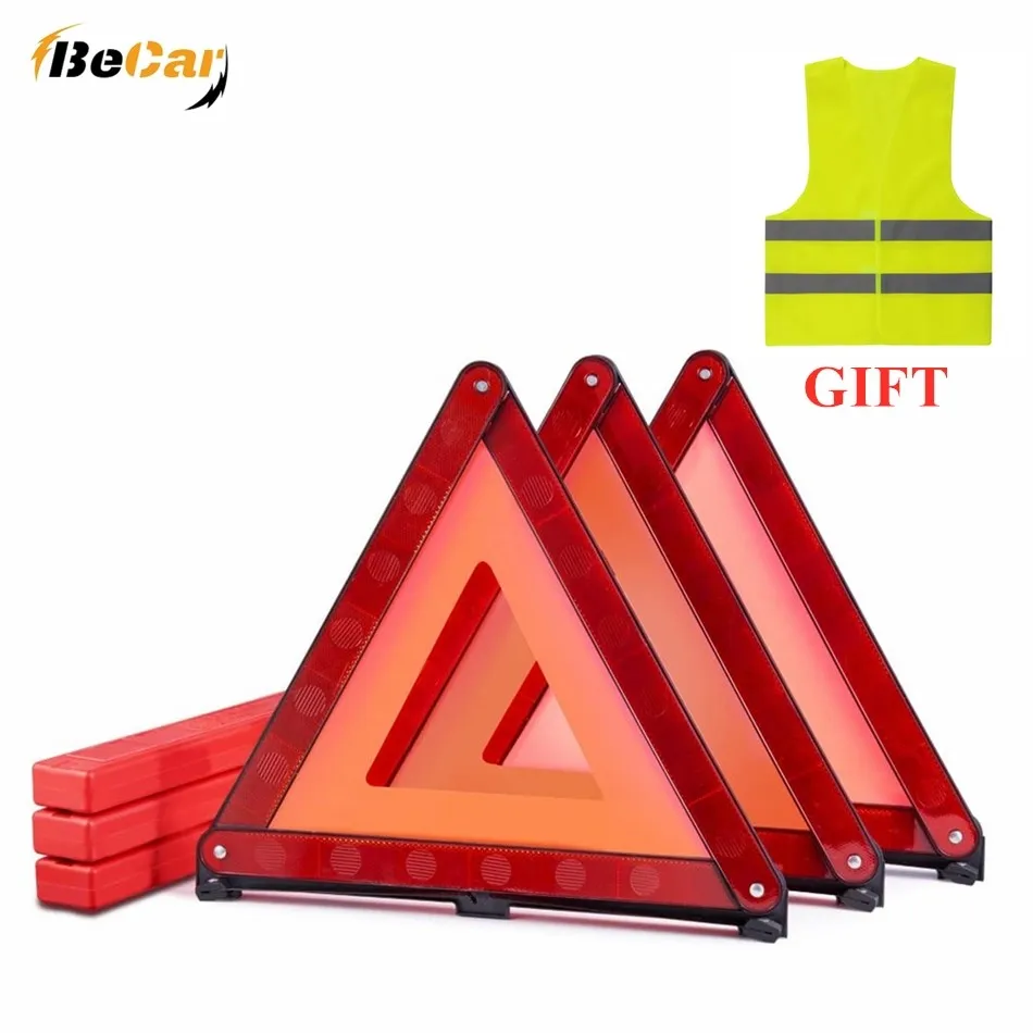 BECAR складной аварийного Знаки аварийной остановки с светоотражающий жилет