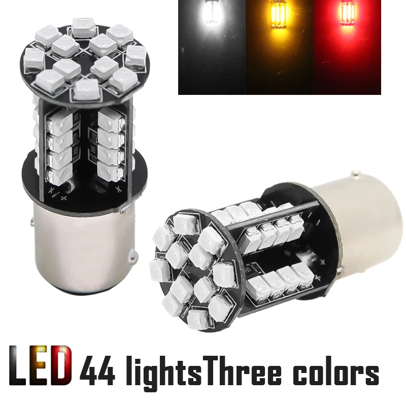2 шт. Canbus BA15S/1156 P21W 44SMD Авто Светодиодные 1156 BA15s 1210 3528 задний стоп-сигнал поворота