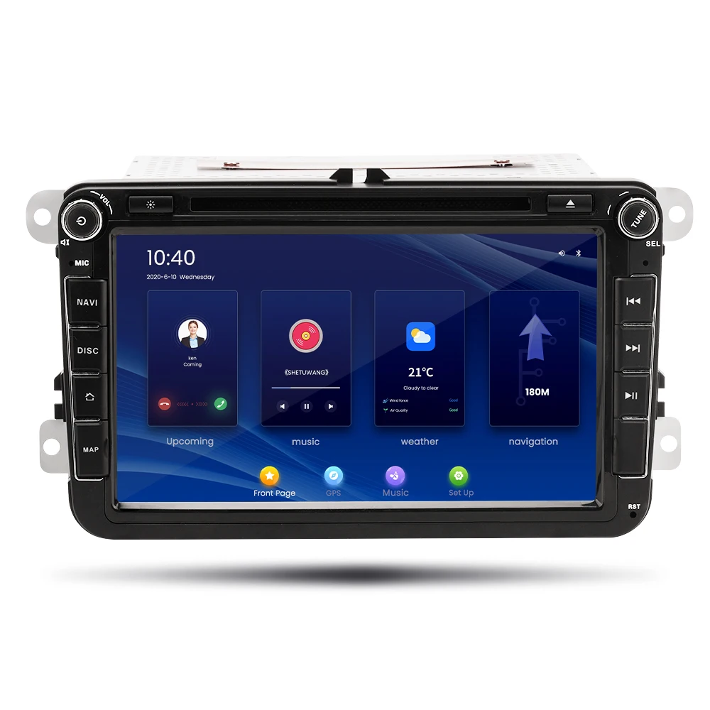 Автомобильная стереосистема на Android 10 0 спутниковая навигация DAB + 8 дюймов для VW