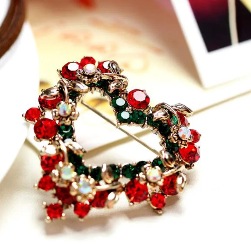 Винтажная Женская Цветочная Брошь новое сердце стразы и Большой акриловый