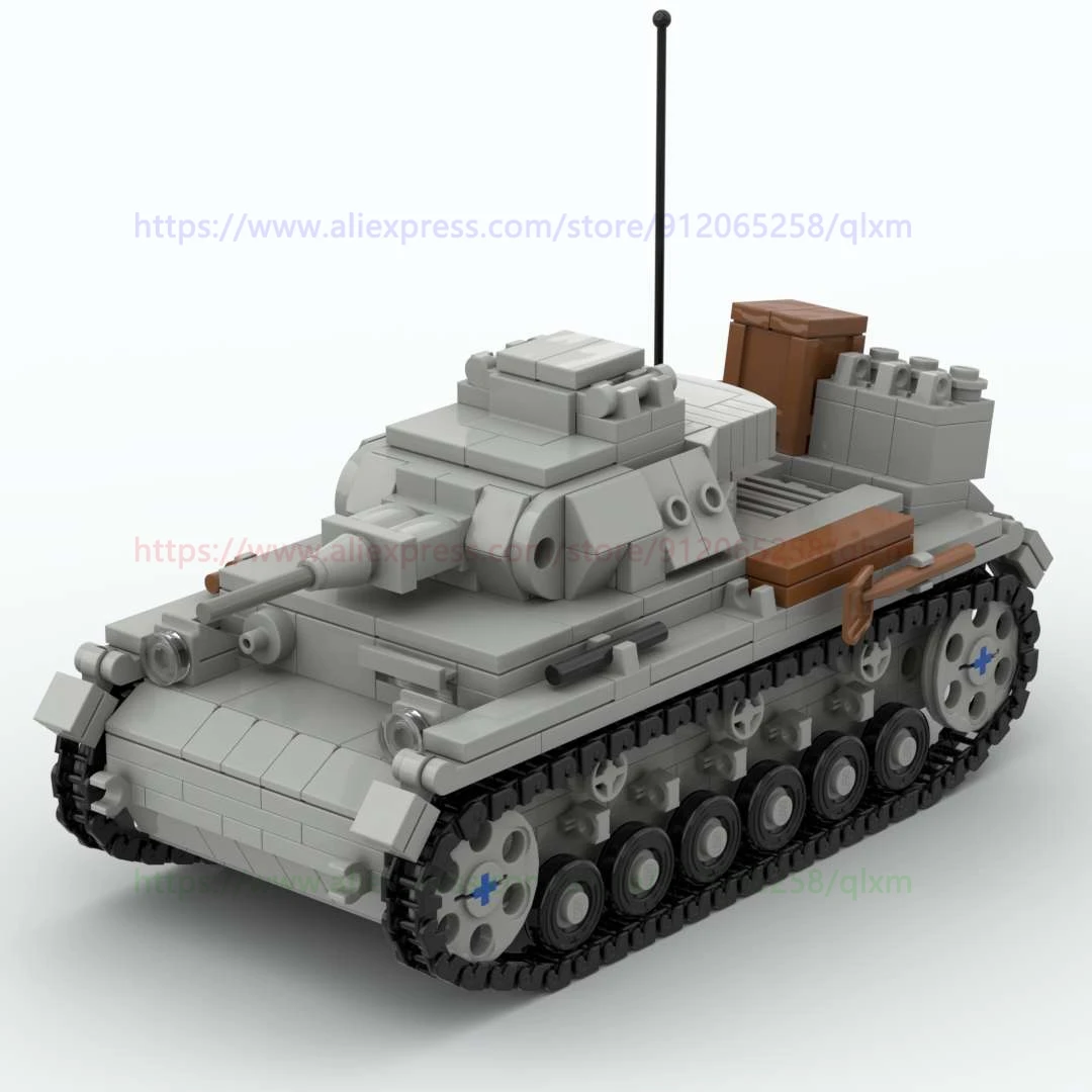 

Military Weapons Series Block Toys Tank panzer III ausf H Building Bricks for Figures Soldiers Educational for Children 552pcs