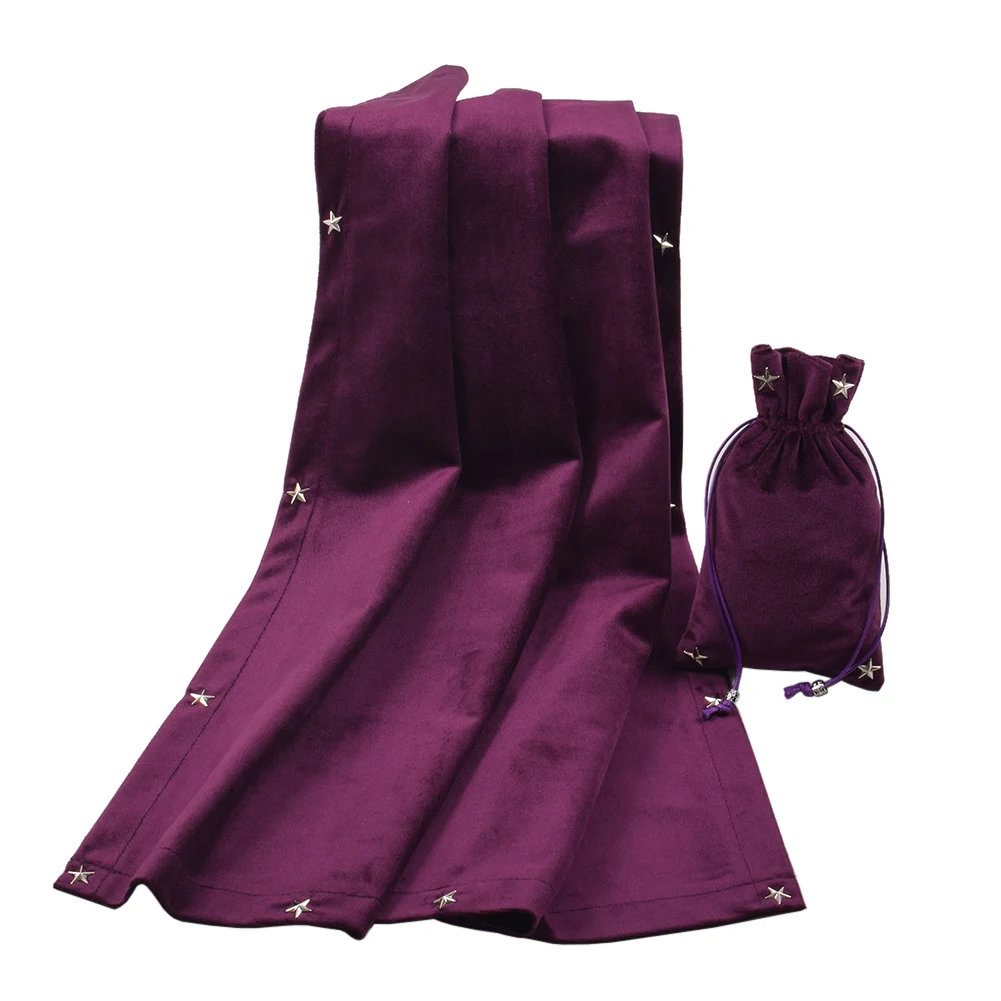 

Altar Tarot Table Cloth with Cards Bag Divination Wicca Velvet Pink Board Game Accessories