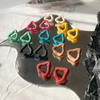 new trend womens fashion earrings color resin triangle earrings simple geometric retro jewelry decoration accessories gifts
