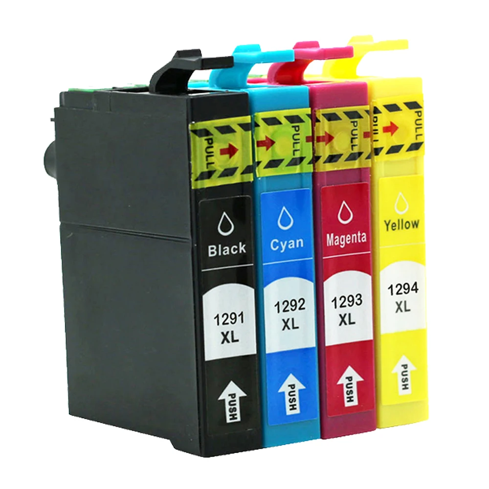 

12XL Ink Cartridge for Epson T1291 T1292 T1293 T1294 WorkForce WF-7015 WF-7515 7525 WF 3010DW 3520DWF 3530DTWF 3540DTWF Printer