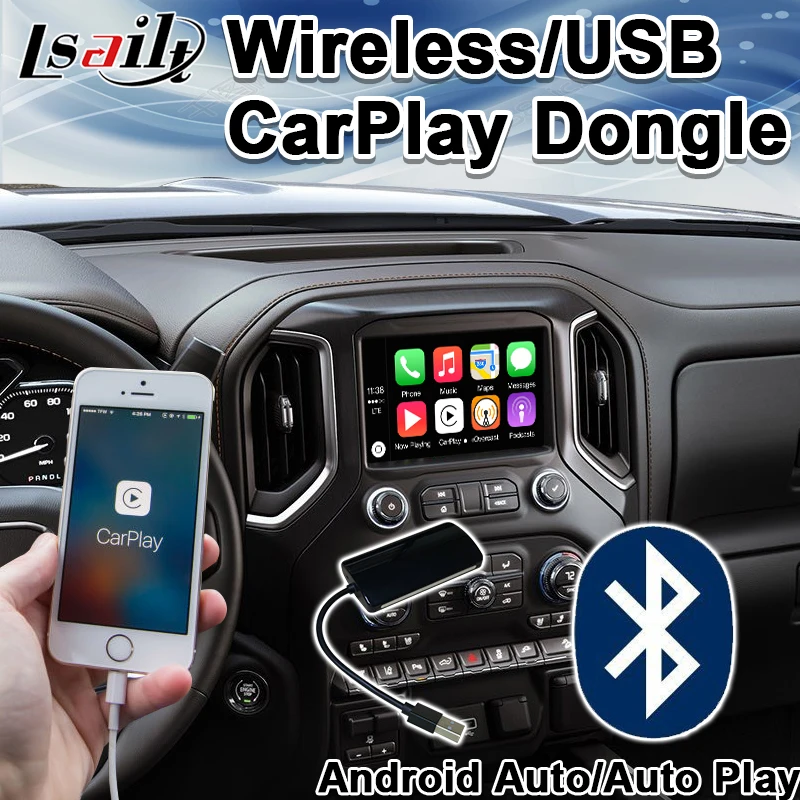 Видеоинтерфейс Lsailt CarPlay и Android для Chevrolet Suburban 2014-2018 MyLink с GPS-навигацией Netflix YouTube Tahoe |