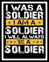i was a soldier army armed forces military regiment decor 12x8 inch wall decor metal tin signs kitchen garage bar