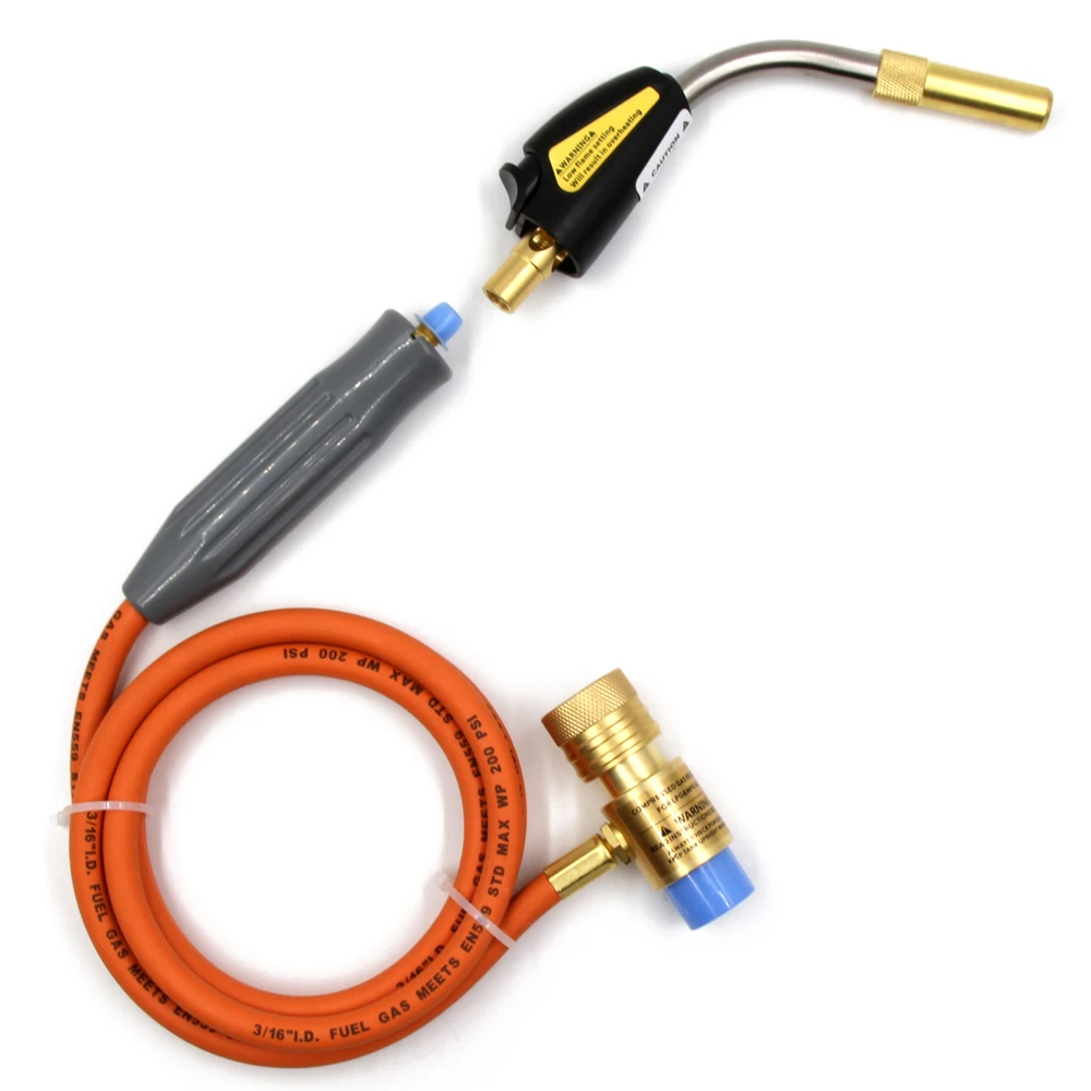 

Mapp Welding Propane Torch with Self Ignition Trigger and 1.5m Hose Fit for BBQ Food Heating Soldering