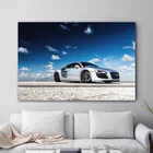 Sportscar Audis R8 Supercar синее небо Настенная картина декоративная картина на холсте картина для гостиной домашний декор