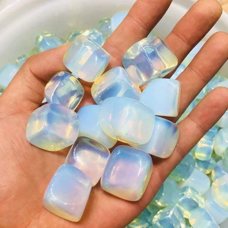 

Natural opal polished rolling stone crystal