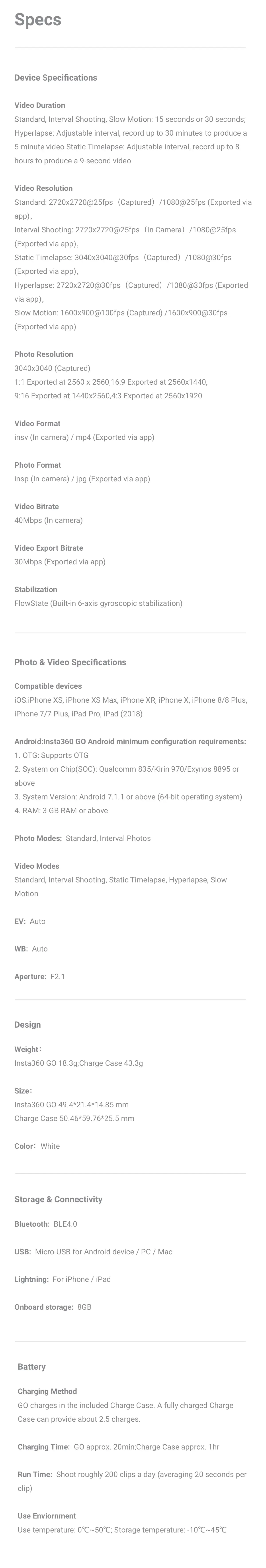 Insta360 GO Экшн-камера AI Авто монтаж Hands-free Insta 360 Go стабилизированная камера для iPhone Android PK ONE X EVO