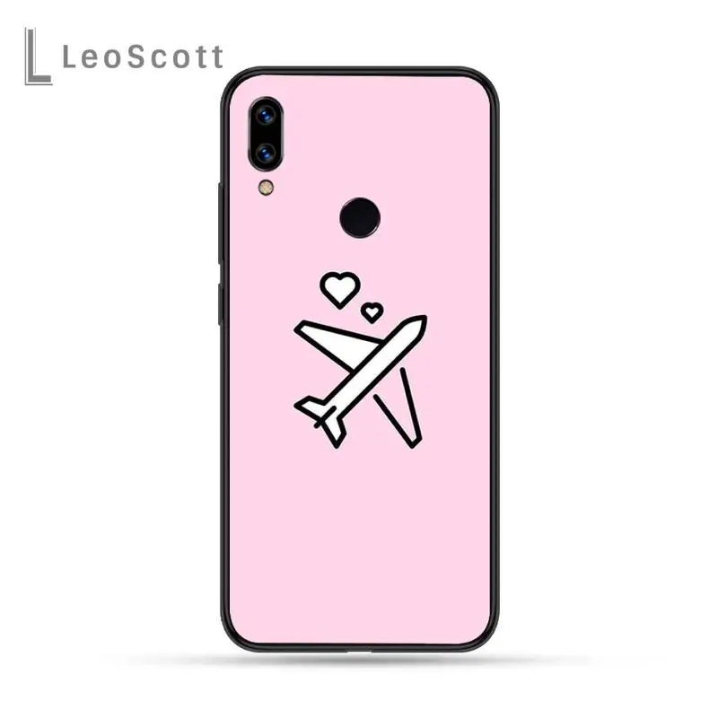 

World Map Travel airplane Phone Case For Xiaomi Redmi Note 4 4x 5 6 7 8 pro S2 PLUS 6A PRO