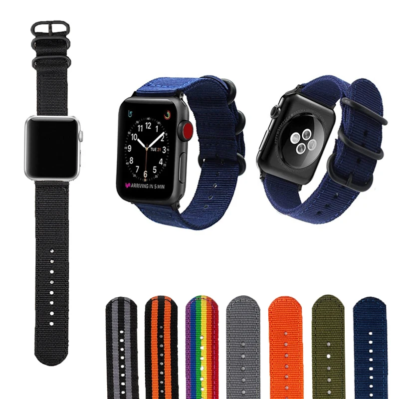 Ремешок нейлоновый для Apple Watch 4 3 2 1 44 мм 40 спортивный ремешок IWatch 42 38 браслет 5 |