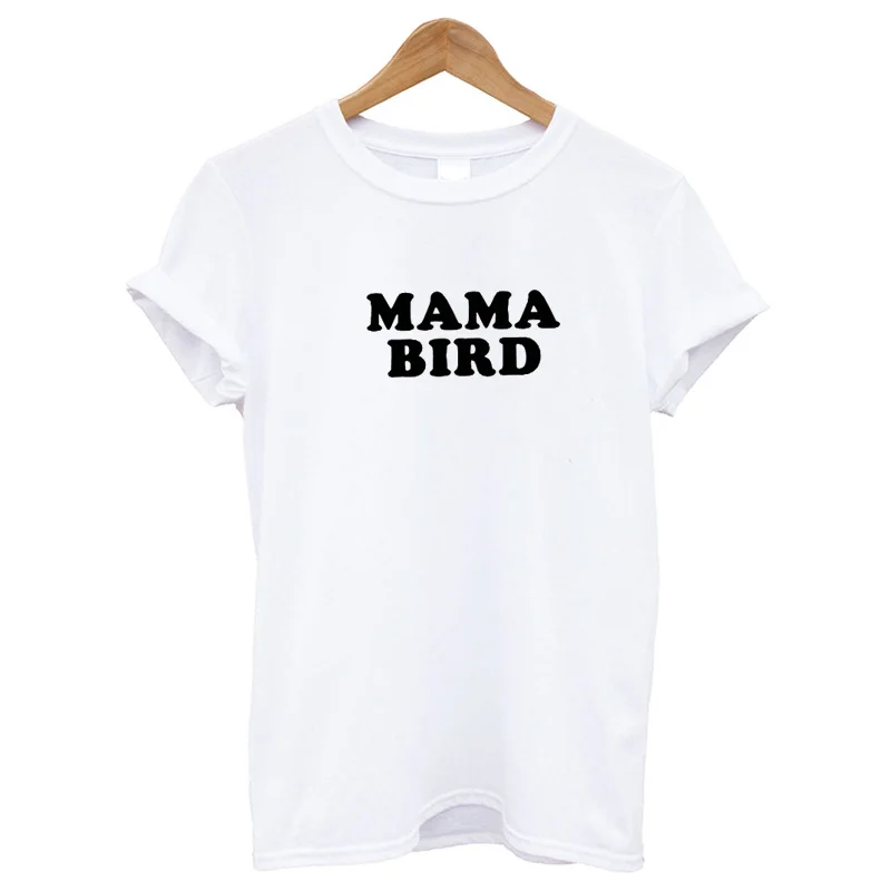 EnjoytheSpirit женская футболка оригинальная Mama футболка с рисунком птицы белая футболка мягкая хлопковая женская футболка с буквенным принтом хорошее качество