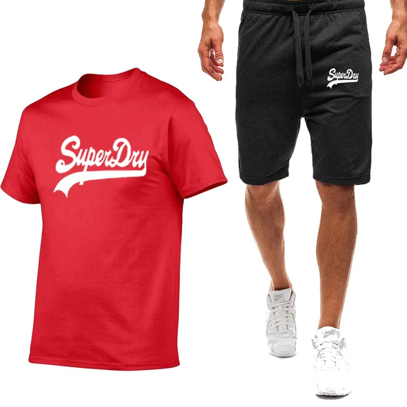 

Men's casual men's suit track suit summer men's suit two-piece T-shirt brand track suit men's sports suit S-2XL