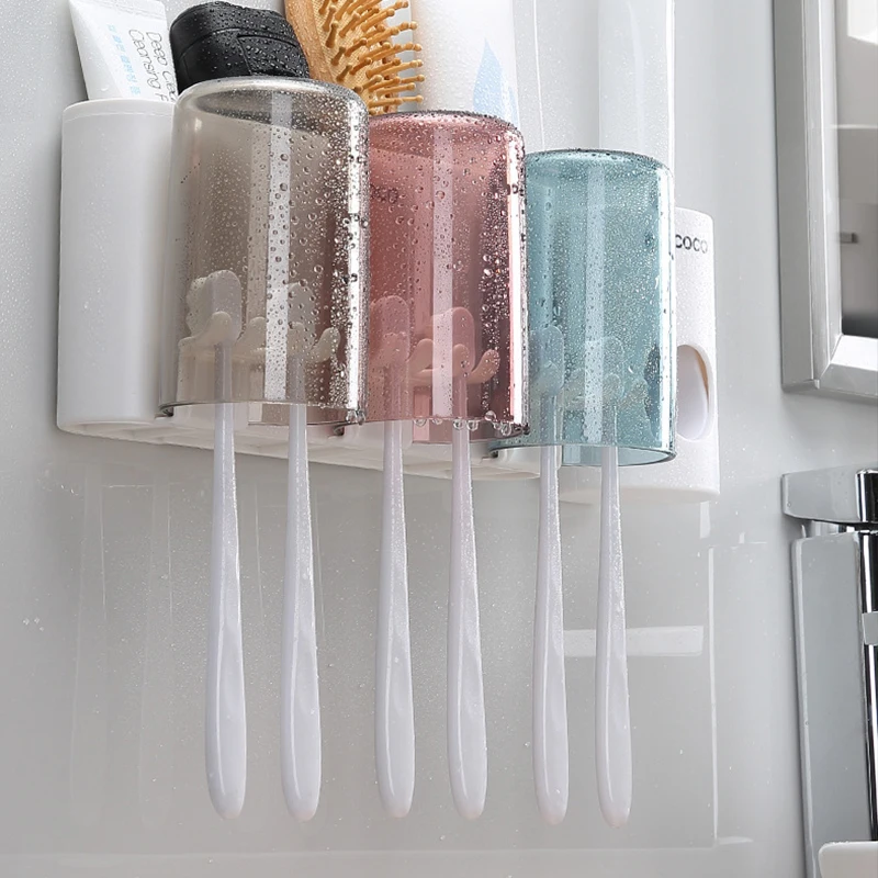 Ecoco Bathroom Toothbrush Holder Organizer Electric Wall Accessories Set Home | Дом и сад