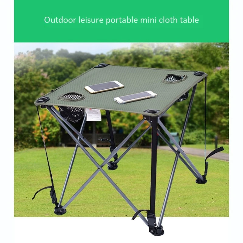 

Camping Folding Table 2 Cup Holders Beach Table for Camping Travel Garden Beach