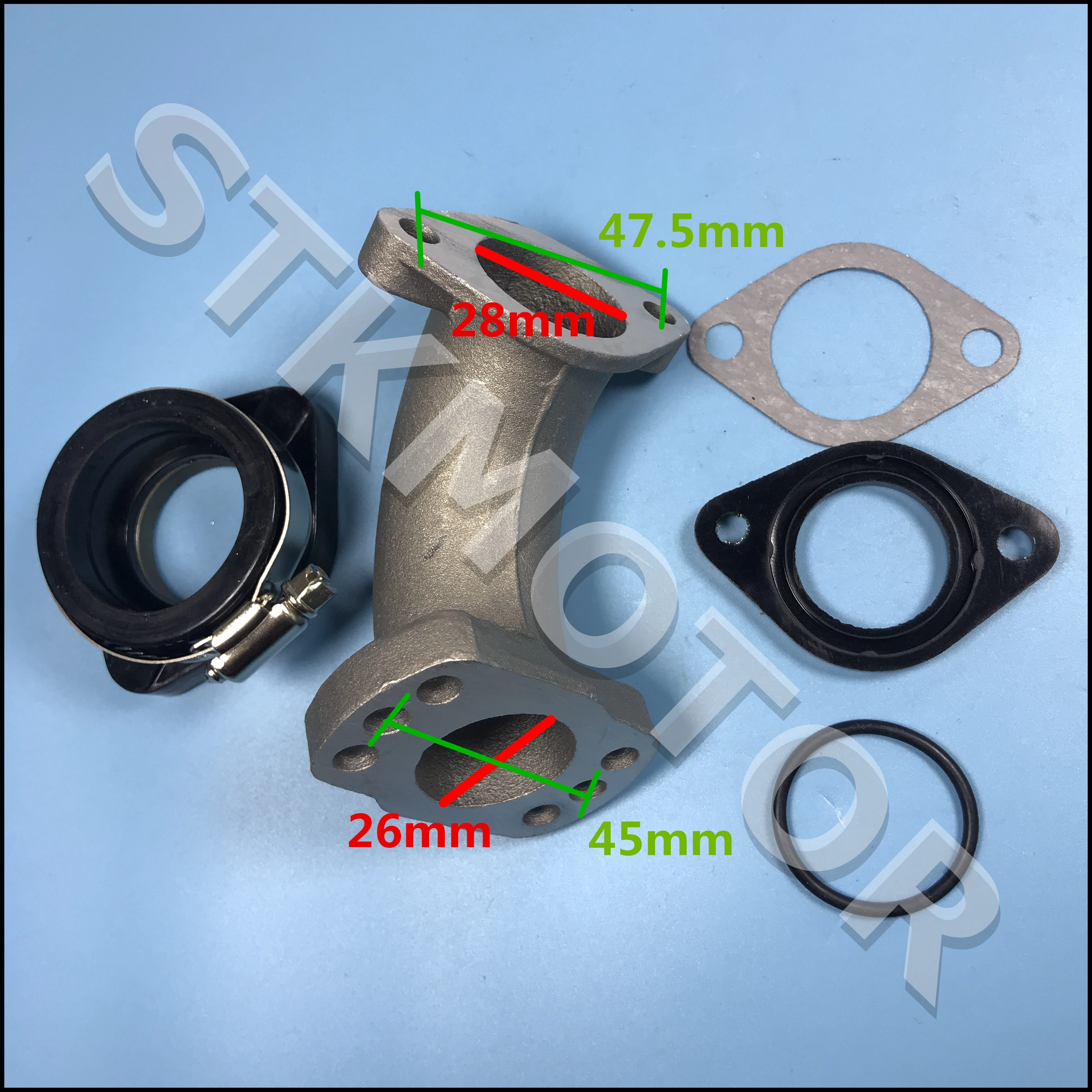Впускная труба VM24 фланцевая прокладка для двигателя 150cc 160cc 200cc 250cc CRF KLX TTR