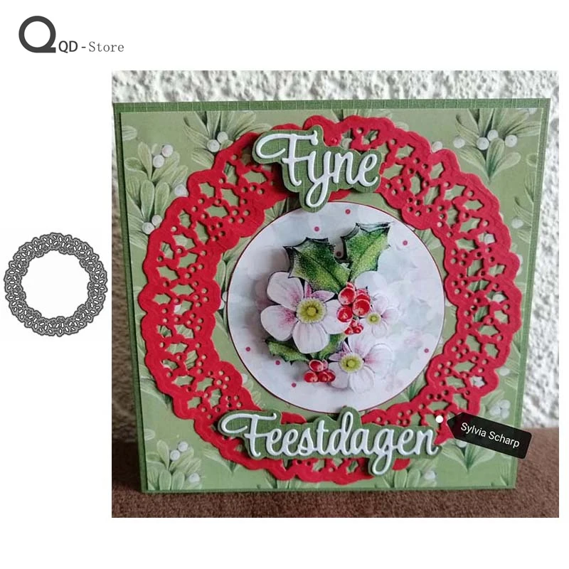 

Circle Garland Background Metal Cutting Dies Scrapbooking Handmade Tools DIY Card Make Mould Model Craft Decoration New 2021