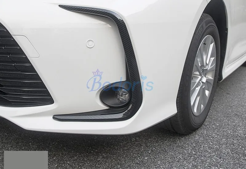 

Carbon Fiber Color Front Fog Lamp Cover Light Frame Overlay Trim Car Styling For Toyota Corolla 2019 Accessories
