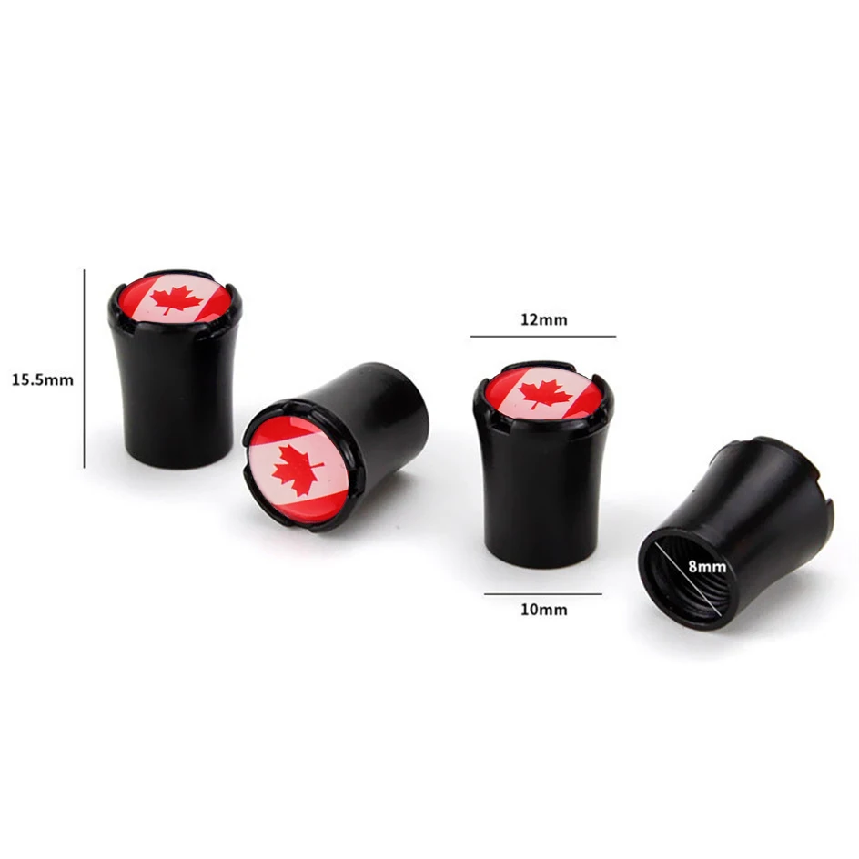 4pcs/Lot Canada Flag Car Tire Valve Caps For Chevrolet Cruze Aveo Captiva Wheel Tires Air Dust Waterproof Screw Airtight Cap - купить по
