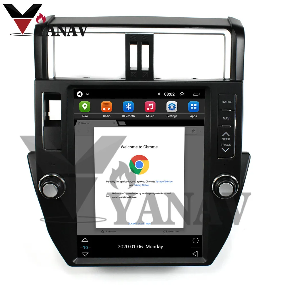 

12.1 Inch Tesla Screen Android 9. 0 for-TOYOTA Prado 14-17 px6 GPS Navigation Tesla Radio Screen Car Multimedia Player