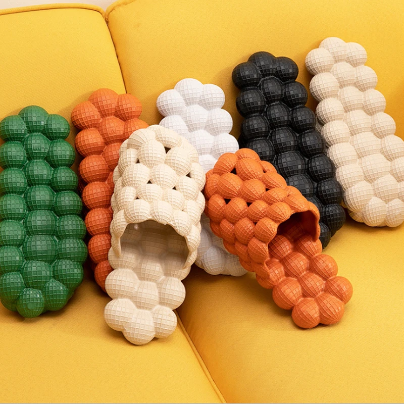 

Cute Bubble Ball Women's Slippers Summer New Lover's EVA Bathroom Slides Home Indoor Anti-Skid Sandals Shoes Unisex Funny Bubble
