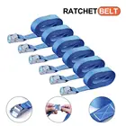 6 шт. 3-метровый ремень с пряжкой, грузовые ремни, прочный ремень с храповым механизмом для автомобиля, мотоцикла, с металлическим натяжным тросом для чемодана, сумки