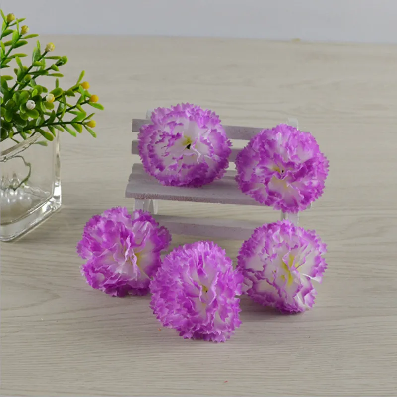 50 шт в наборе 5 см декоративный искусственный шелковая Гвоздика цветок головки