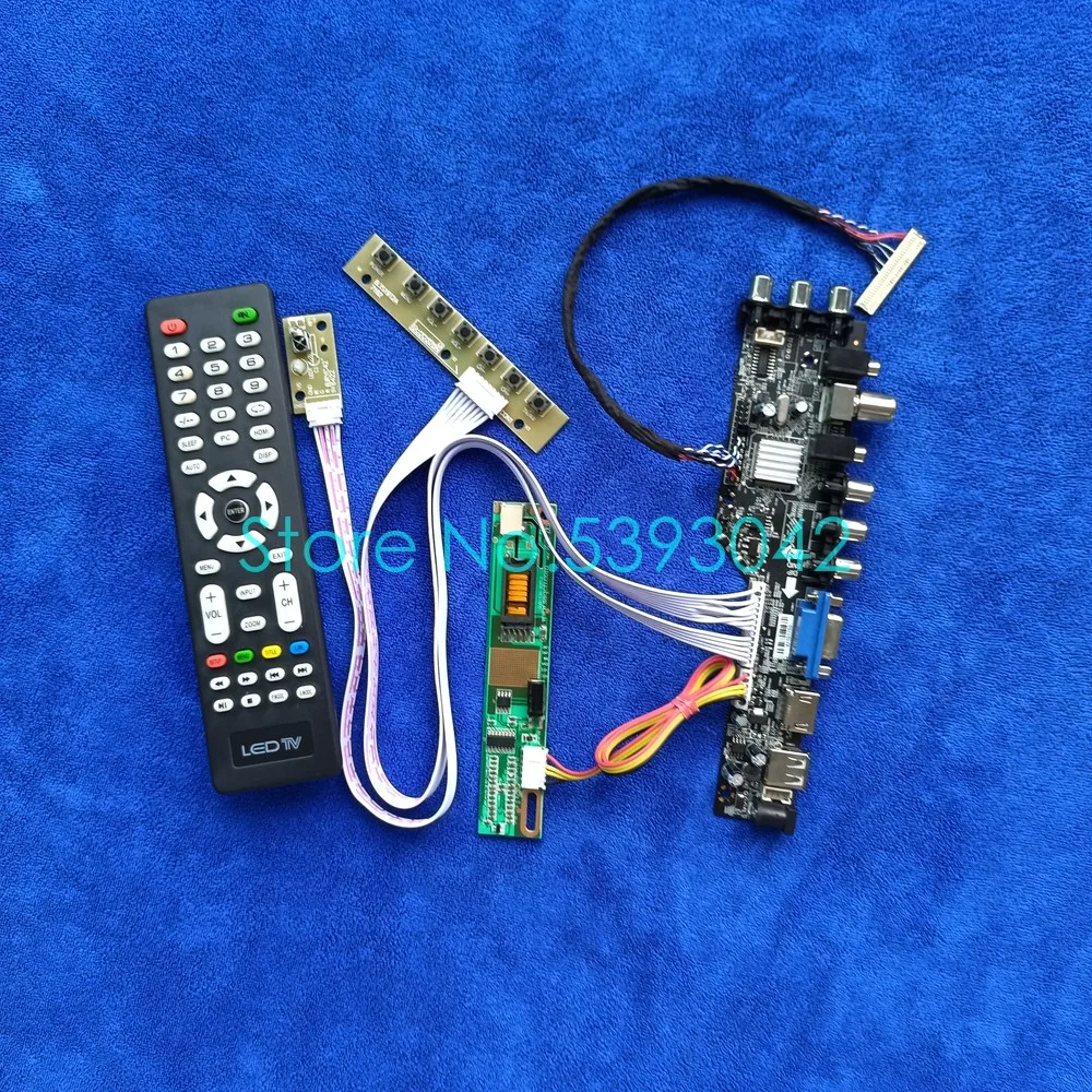 

For LP154WX2/LP154WX5/LP141WX3/LP133WX1 Panel 1280*800 LCD Control Board Kit LVDS 30pin DVB Digital Signal 1CCFL USB+VGA+AV