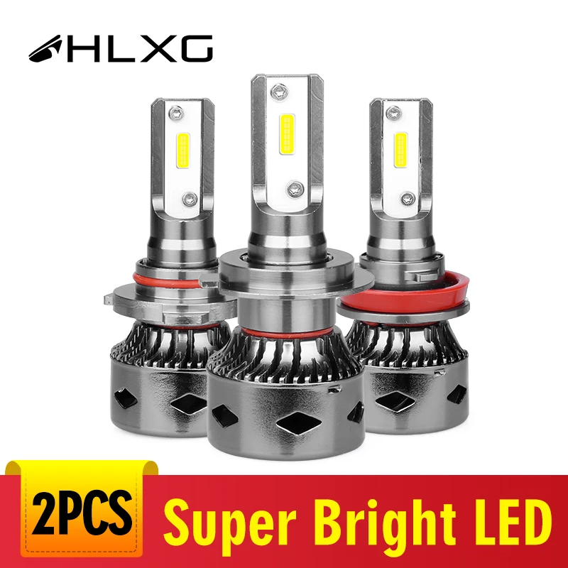 Hlxg 2 шт. H7 Canbus 6000K SMD чипы 12 В светодиодный анти EMC Автомобильные фары Мини лампы для