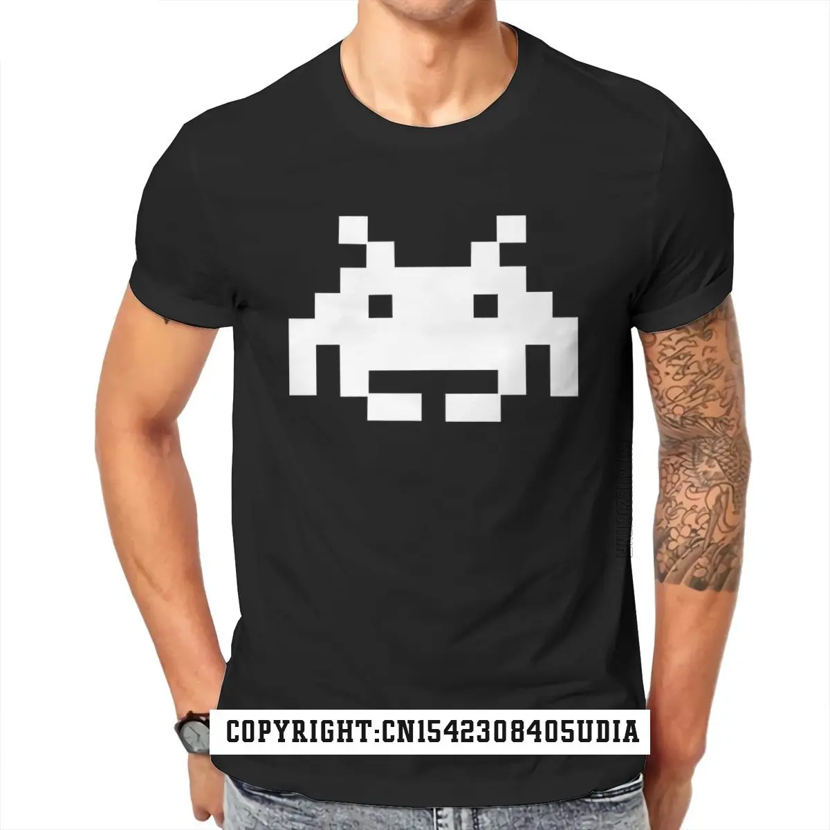 Don't Invade My Space Newest Tshirts Space Invaders Arcade Streetwear T Shirt Classic Mens Tops & Tees Street Top T-Shirts