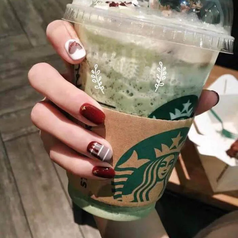 1 лист модных трендовых наклеек для ногтей наклейка ногтевого дизайна красные