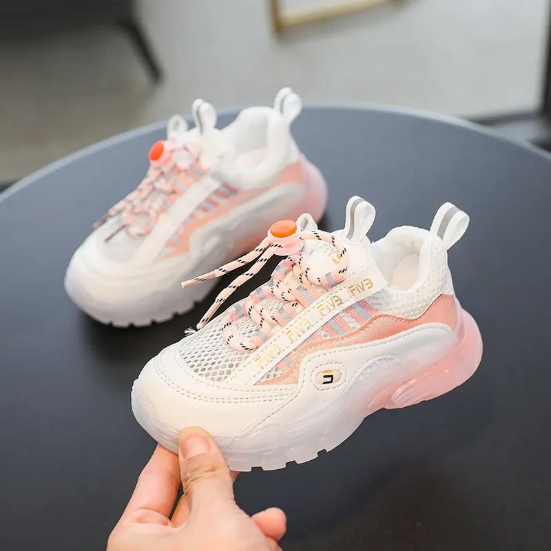 

YUG 2021 New Summer kids sneakers for girls Children's Outdoor Anti-Slippery Soft Princess Shoes Comfortable Breathable