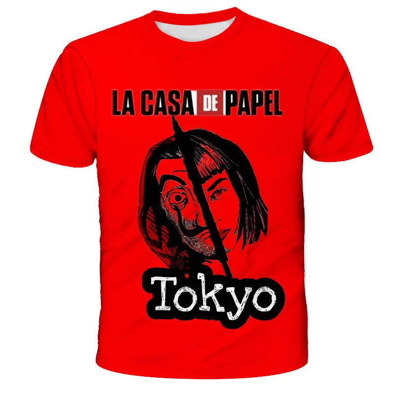 

New Maycaur The House of Paper T Shirt Kids Money Heist La Casa De Papel 3D Tshirt Funny Summer Top Tee Fashion Casual Clothes