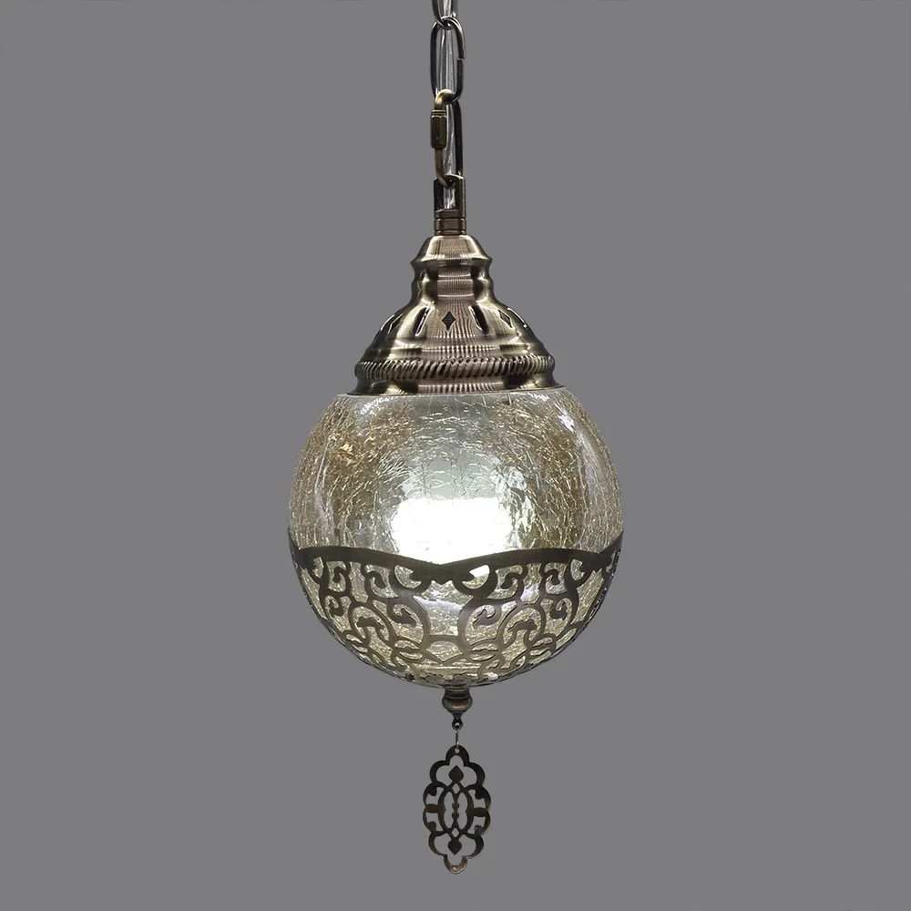 Artpad-lámpara colgante Retro Vintage de Turquía, lámpara colgante romántica de oliva, accesorio de luz Moderna, E27, lámparas de Interior de cristal