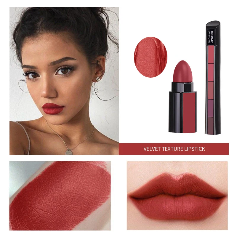 

Lipstick Combo Strip Waterproof No Fading Long Lasting Non-stick Cup Lip Tint Sexy Red Lip Gloss Makeup Cosmetic Maquillaje