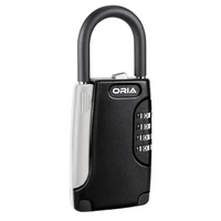 oria home lock box 4 digit combination key storage box box metal hook type password key box key safe