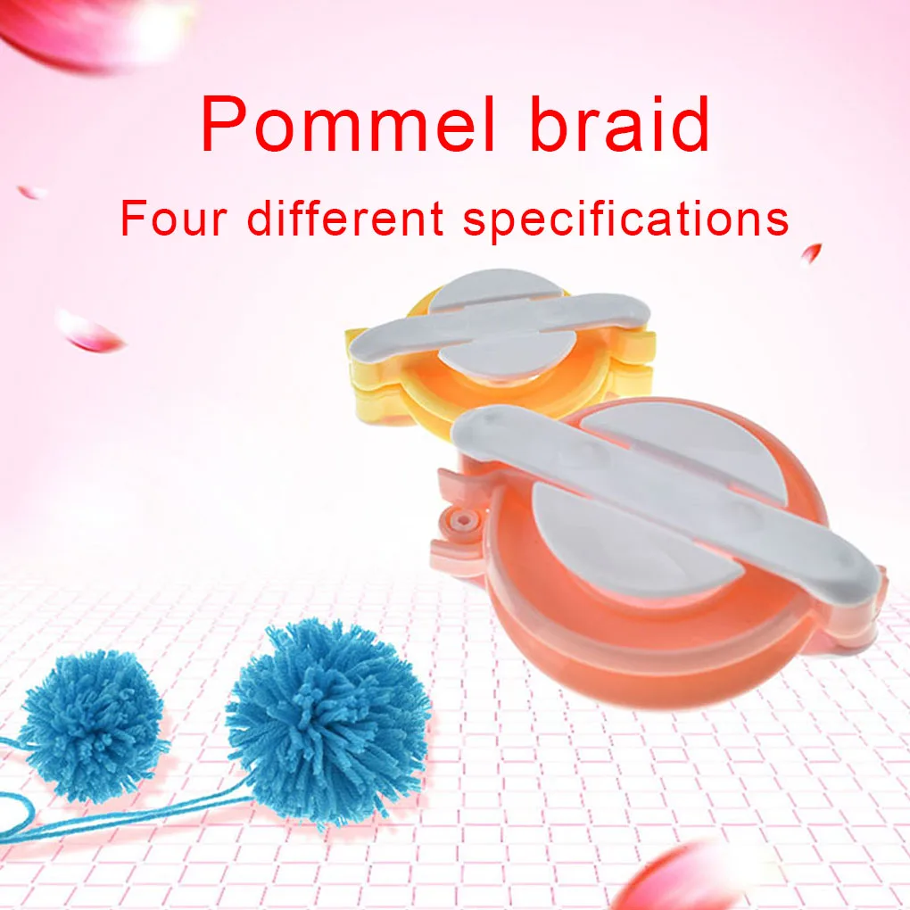 4 Sizes Pompom Maker Set Handcraft DIY Yarn Craft Knitting Decorative House Dress Plush Pom Ball Waver Color Random | Дом и сад