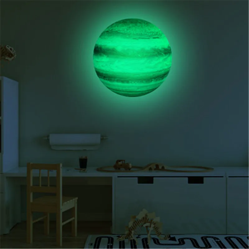 Светится в темноте планета Jupiter настенные наклейки для спальни светящиеся