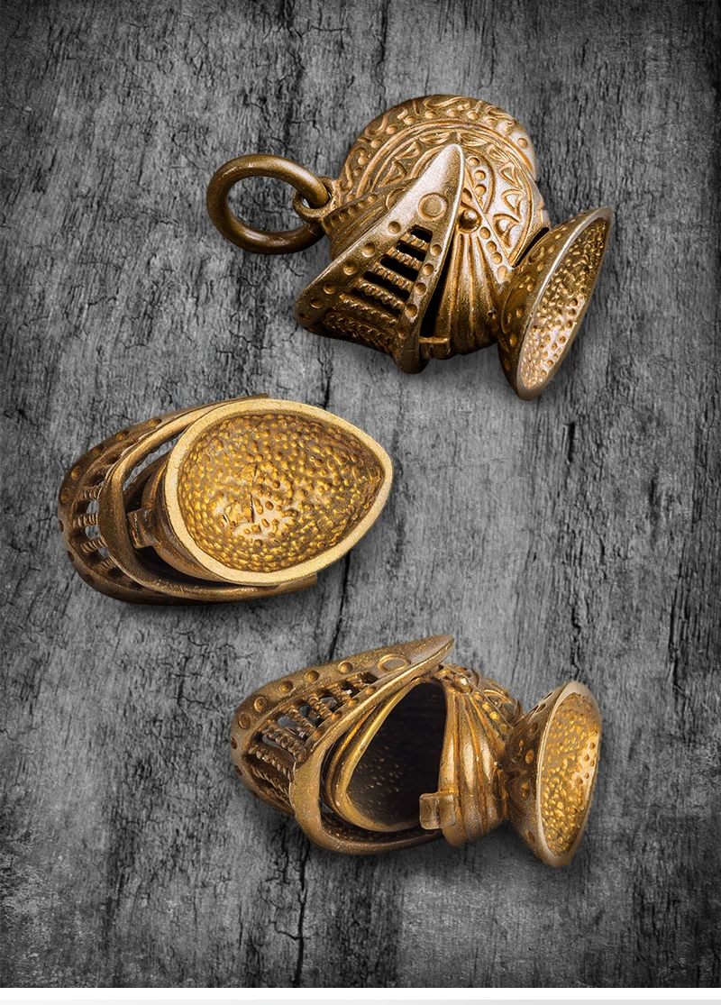 Coppertist. wu шлем и Броня бронзовый брелок латунный брелок для ключей ручной работы кольцо для ключей с сумочкой кулон