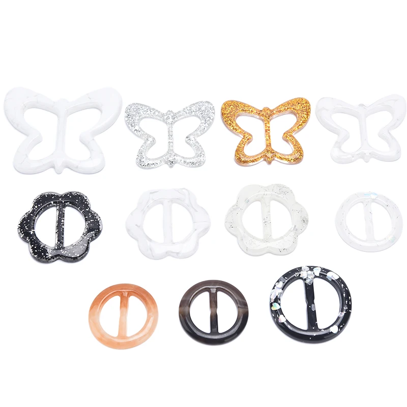 Новинка 10 шт. DIY круглая Цветочная резиновая пряжка для ремня женщин футболка