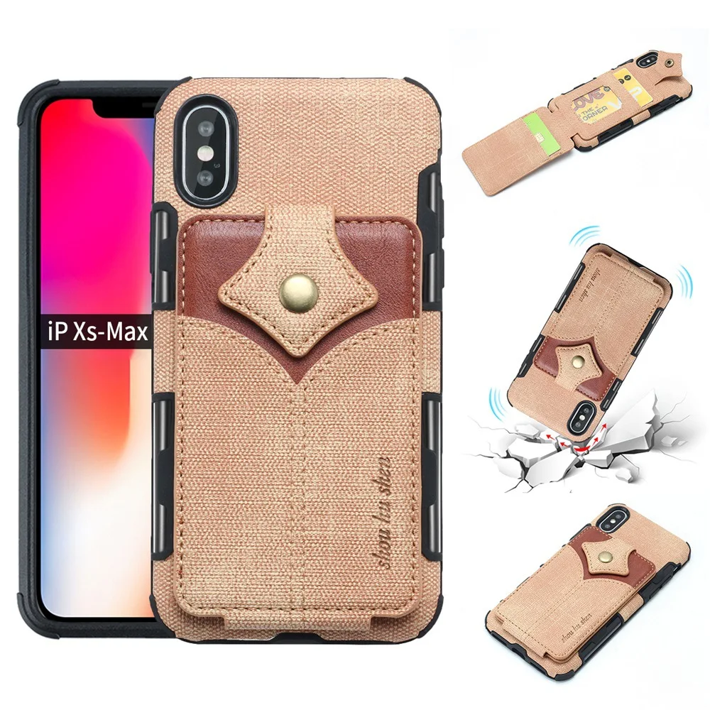 Роскошный Вертикальный флип-чехол с карманом для карт чехол iPhone 6 6s 8 7 Plus X XR XS MAX 11 12