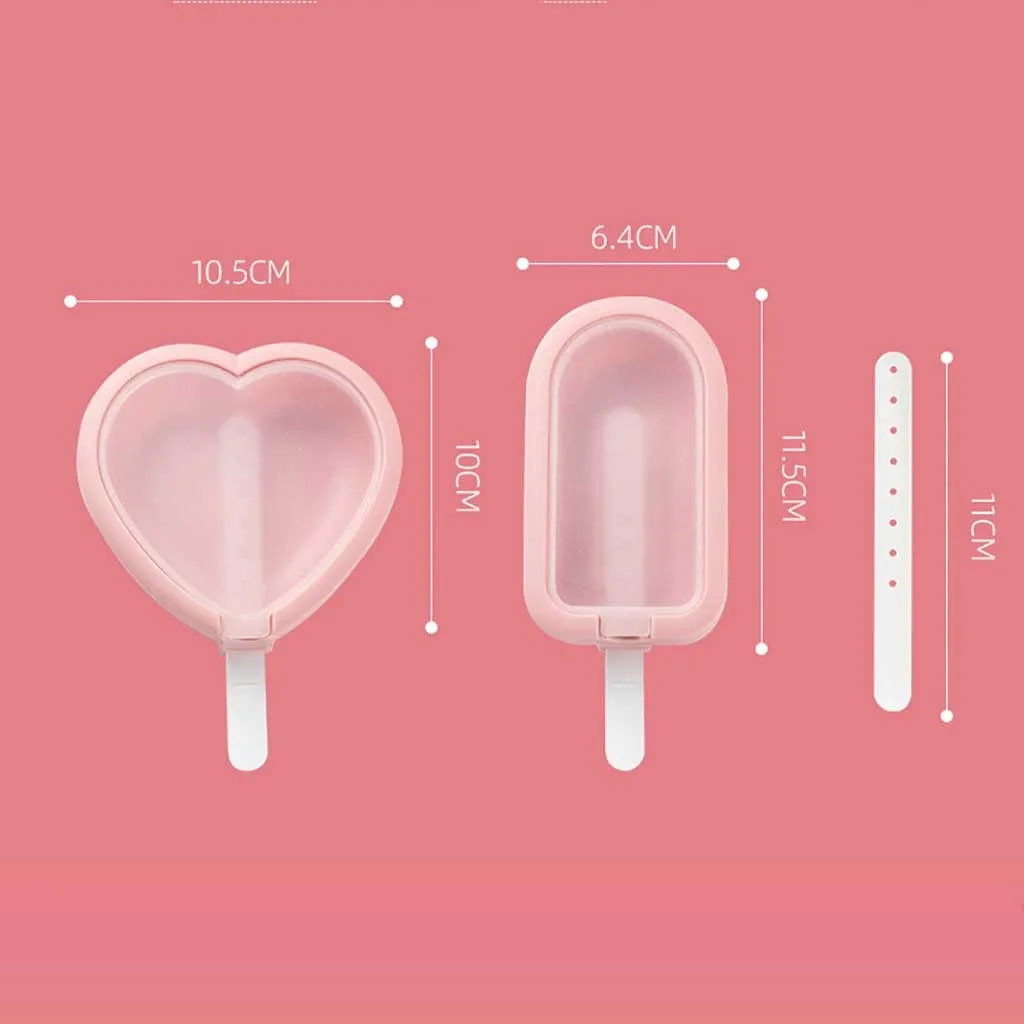 Форма для мороженого в форме сердца силиконовая форма многоразовая лотка формы