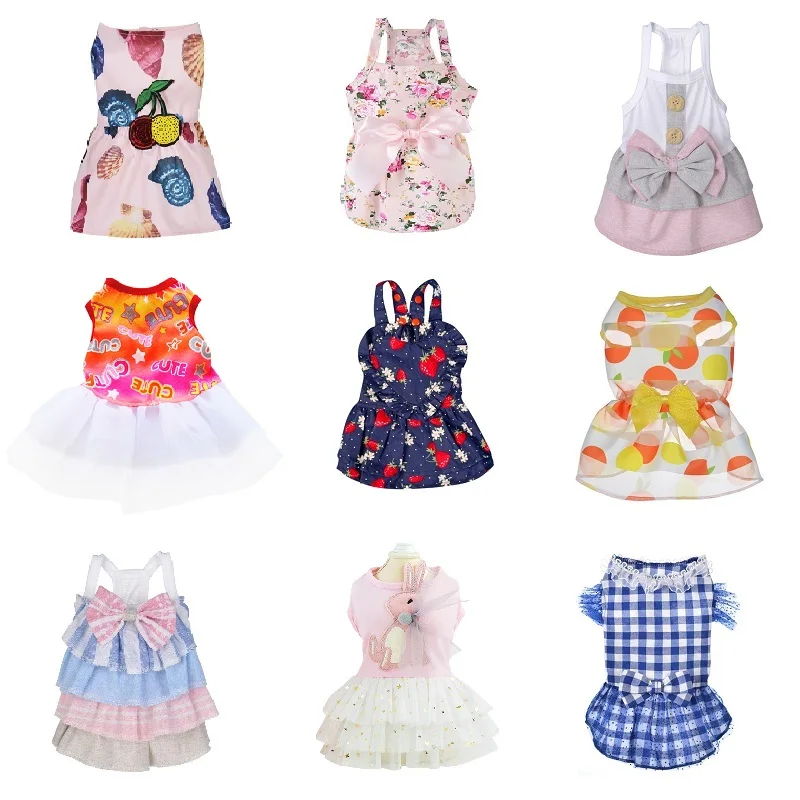 Летняя модная одежда для кошек маленьких собак свадебное платье платья